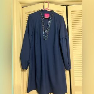 Lilly Pulitzer Navy Dress with Sequin Detail